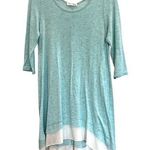 Twenty Second Mint with white sheer hemline light sweater tunic top size medium Photo 0