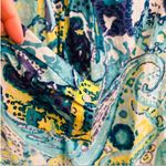 Talbots Women’s Blue Yellow Paisley Pleated Top Size Petite 4 Photo 6