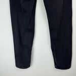 American Eagle Mom Straight Jeans Sz 2 Black Distressed Photo 8