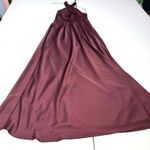 LIV FOSTER KNOTTED SATIN
GOWN Bordeaux dress size 4 Photo 4