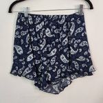 Patrons of Peace  Navy Boho Skorts Size Small NWT Dark Blue Paisley Shorts Photo 2