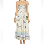 NWOT Alemais Blue and Cream Shell Print Dress Size 6 Photo 4