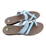 Maui Island  Slide on White Brown Sandals Size 9 Women's Casual Flat Photo 3