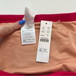 J.Crew  Ribbed Trim Hipster Full Coverage Bikini Bottom in Wild Hibiscus Size M Photo 4