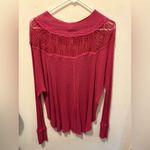 Free People  Spring Valley lace trim top size small Photo 9