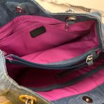 Nicole Miller Nicole by Blue Floral Embroidered Shoulder Bag-no flaws Photo 3