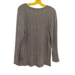 Jones New York  Silver Metallic Knit Top Size 1X NYE Party Photo 1