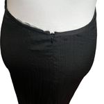 Vince  Pleated Tie Front Midi Skirt Black Gathered Front Slit Womens Size XS Photo 4