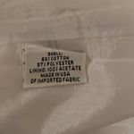 Talbots  Petites White Brocade Cotton Blend Square Neck Capped Sleeve Midi Dress Photo 6