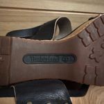 Timberland  Size 9.5 Women’s Tilden Platform Black Leather Wedge Sandals Photo 8