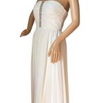 Calvin Klein Ivory White Timeless Elegant Dress Embellished Crystals size 2 Photo 12