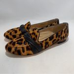 Talbots Ryan Twist Nappa Leather Leopard Calf hair loafers flats women's US 9M Photo 2