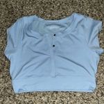 Aerie  offline real me cropped Henley button up top size medium Photo 0