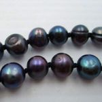 VINTAGE Cultured Peacock Pearls 14k Gold Clasp Photo 3