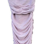 Miss Circle NY Women's XL Ruched Bodycon Midi Dress Light Pink Party Photo 0