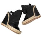 Balenciaga  Paris 37 Glove Wedge Sandals Black Leather 5" Heels Photo 4