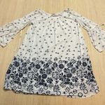 Siren Lily Dress Blue White Floral Motif Size 1X Bell Sleeve Midi Dress Fairy Photo 0