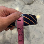 Anthropologie NWT Striped Blue Foam 1.5” Headband Photo 4