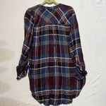 Perch By Blu Pepper Shirt Top Women's 3XL Brown Plaid Split Neck High‎ Low Hem Size undefined Photo 5