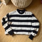 Black and White Striped Sweater Photo 0