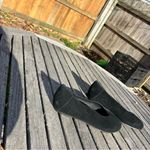 Eileen Fisher SHOES 11 Una Hidden Wedge Ballet Flat Black business casual suede Photo 3