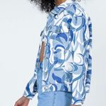 Princess Polly NWT Blue White Denim Jacket Photo 1