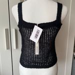 Crescent NWT  Crochet Black Tank Top, size S Photo 1