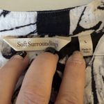 Soft Surroundings Champ De Fleurs Shirt Womens L Multi Color Floral Pleated Photo 5