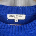 Opening Ceremony  Sweater Blue Wool Hand Womens XS Flaw Photo 5