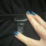 Club Monaco  Black Ribbed Racerback Tank Top SZ L Modal Blend Photo 3