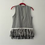 J.Crew  |Heather Gray Sleeveless Top with Fringe sz XS Photo 4