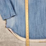 John Mark  Womens Blouse Top Denim Floral Size L Large Photo 3