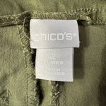 Chico's Chico’s SZ 2 (12) Capris Stretch Pull-On Hi-Rise Pockets Flat Front Olive Green Photo 4