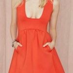 Nasty Gal Orange Square Neck Flare Dress  Photo 0