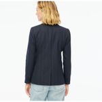 J.Crew Petite One Button Blazer Navy Pinstripe Classic Minimalist US 10P NWT Photo 2