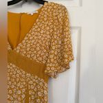 Honey Belle Dress Size Small Mustard Yellow Floral Sundress Vacation Cruise Photo 2
