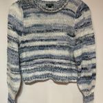 Wild Fable Knit Pull Over Cropped Sweater, Blue Stripe Medium NWT Photo 10