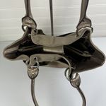 Tignanello Gold Metallic Pebbled Leather Satin Lined Shoulder Tote Bag Pockets Photo 1