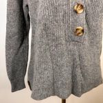 Madewell  Grey Ribbed Lyle Henley Cardigan Sweater Size XS Photo 7
