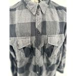 Wilfred Aritzia Free black gray long sleeve plaid flannel shirt dress size small Photo 7