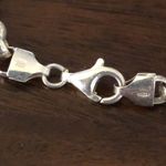  Rolo Link Italian Bracelet With Sterling Silver Cross Charm Photo 5