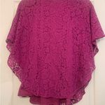 Simply Emma Laced Top w/ Underneath Tank Top Fuchsia/Purple 3X Blouse. 1891 Pink Photo 5