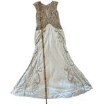Cinderella  Women's Cream Jewel Embellished Embroidery Maxi Dress Size 14 Photo 8