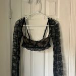 White Fox Boutique White Fox Lace Black Top  Photo 2