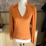 Nation Ltd Nation Dolly Smocked Shoulder Top in Persimmon Pima Cotton Size XS Photo 3