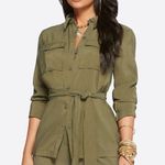 Jessica Simpson Jess's jacket in Olive Night size Large new blouse tie viscose Photo 0