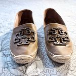 Tory Burch  Ines Leather Espadrilles Tan Logo Slip On Flats Size 8.5🧡 Photo 1