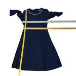 Karl Lagerfeld Blue Dress Necklace Round Neckline Bracelet Sleeve Size 4 Photo 5