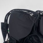 Becca  Swimsuit Size Large One Piece Black Crochet NWT Plunge V-Neck Color Play Photo 6