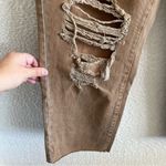 Vervet By Flying Money Women’s Distressed Crop‎ Autumn Denim Jeans Size 29 Brown Photo 9